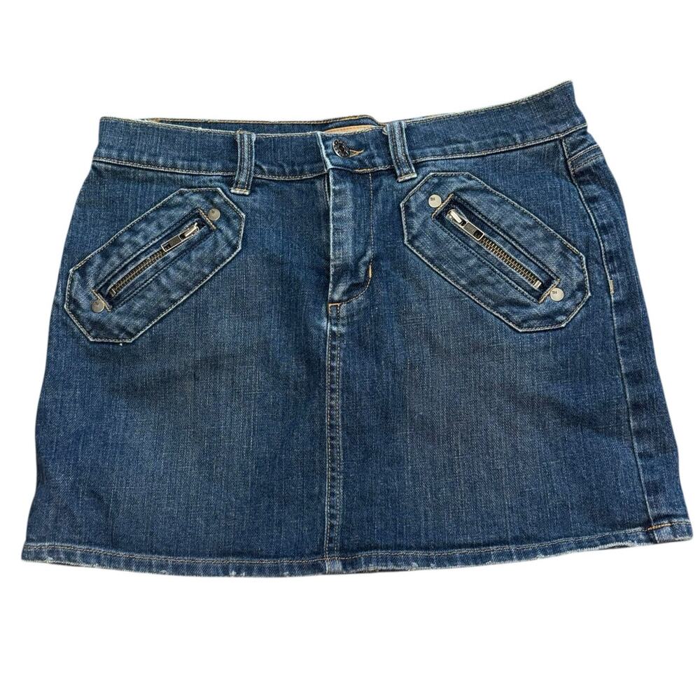Y2K Tommy Hilfiger Mini Jean Denim Skirt Women’s 7 Preppy Casual Classic Western